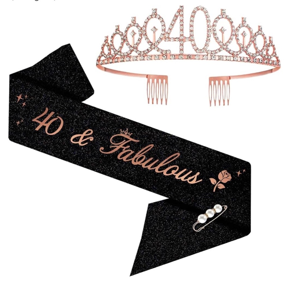 40 and Fabulous SET sachets & Tiara
